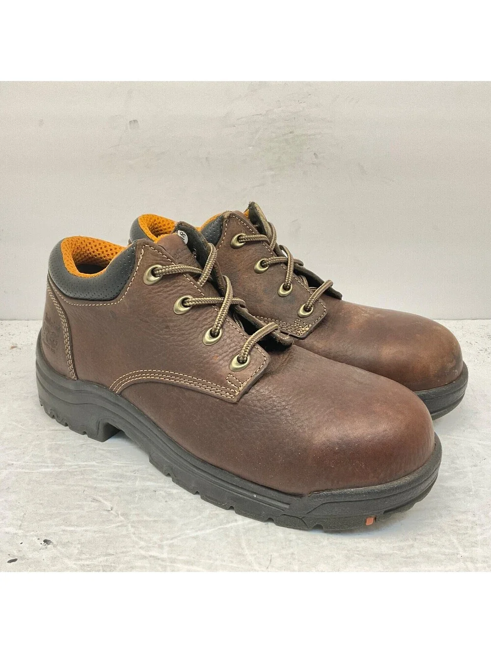 Timberland PRO Men's Low TiTAN Safety Toe WP Work Shoes 47028 Brown Size 14M
